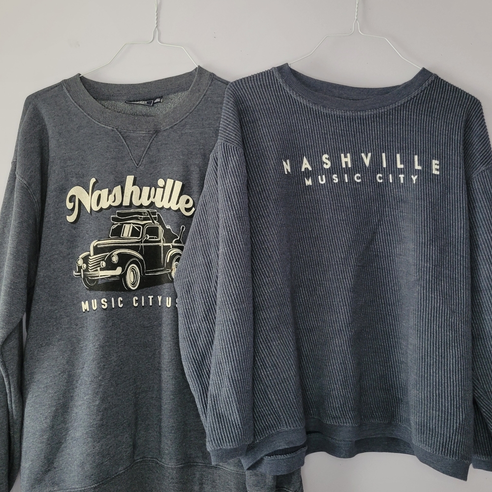 Navy blue Nashville crewneck bundle Size XL And XXL